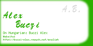 alex buczi business card